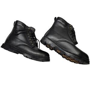 Himalayans Black Leather Boots Insulated Winter Combat Lace Rugged Mens Size 7.5